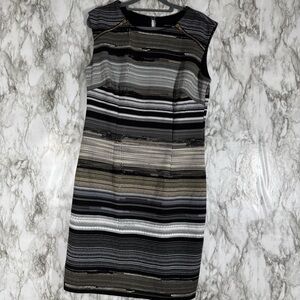 Madison Leigh Gold and Black Sheath Mini Dress